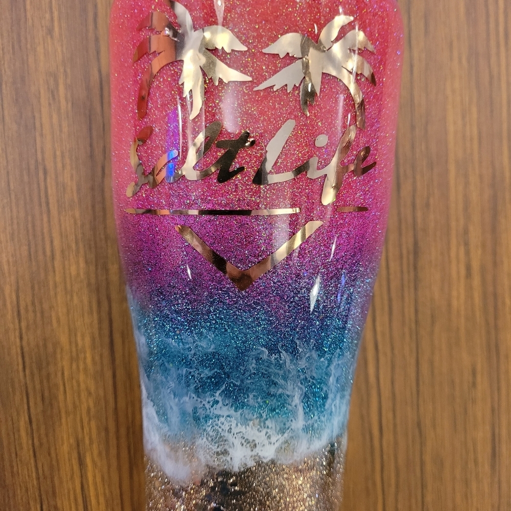 Salt Life Custom made tumbler 30 oz.  Hot&cold / stainless steel. ONE OF A KIND